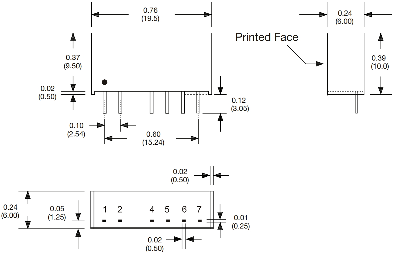 ממיר מתח SIP DC XP POWER ITV0505SA
